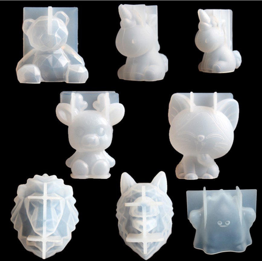 Candle Making Supplies Kit - Przezroczysty jednorożec silikonowe formy z żywicy