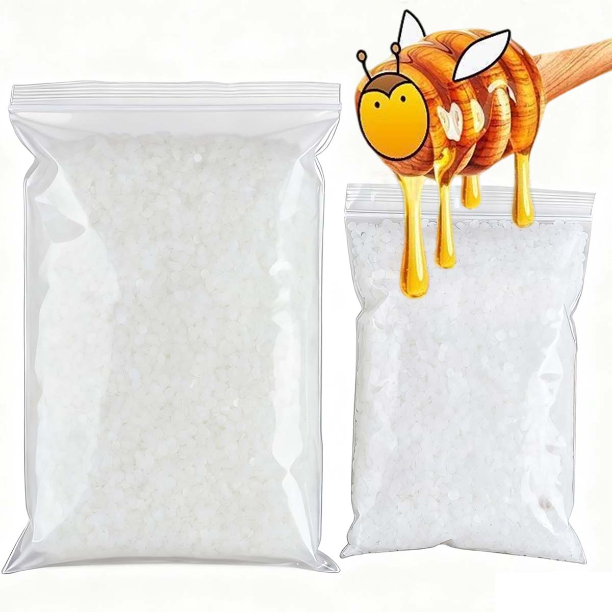 Candle Making Supplies Usa - 200g-1000g Biały Wosk Pszczeli Czysty Naturalny