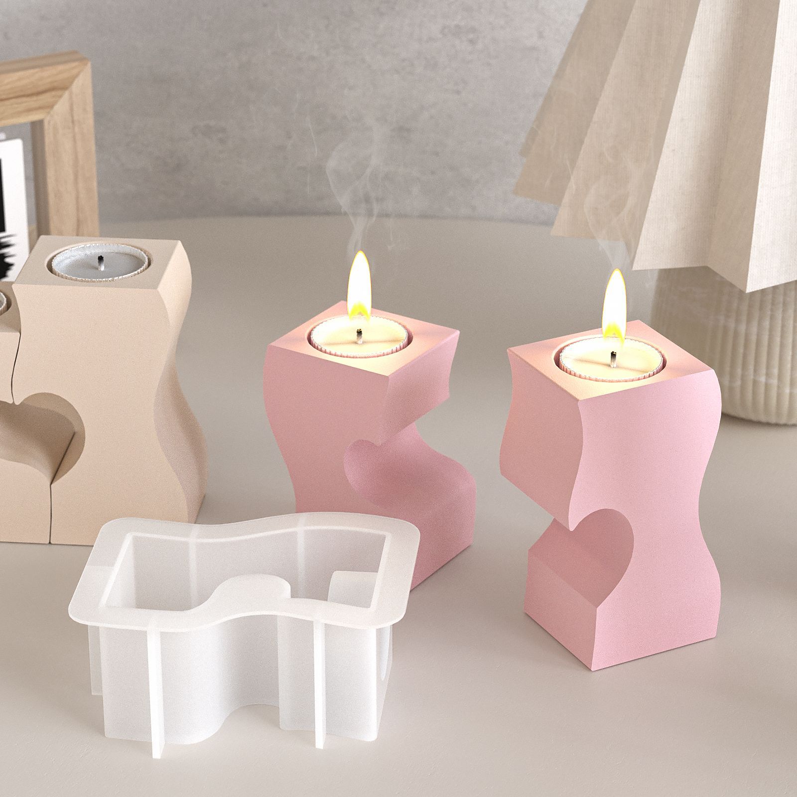 S Heart Candlestick Silicone M – Candle Making Supplies Kit recenzja i cena